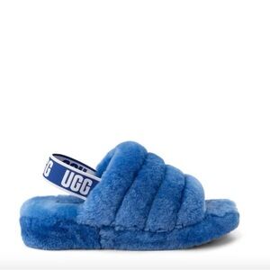 UGG FLUFF YEAH Blue Slippers